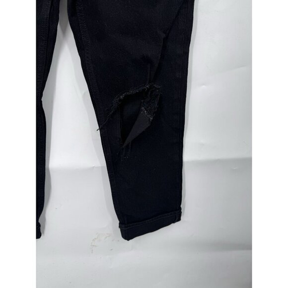 Old Navy Mid Rise Boyfriend Jeans Women 2 Petite Black NEW‎ Distressed Preppy - Picture 10 of 10